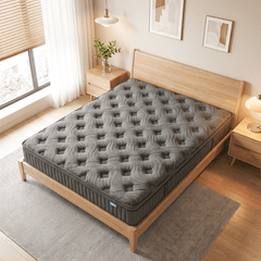 Trujae Mattress in a Box, Gel Memory Foam Hybrid Mattress with Pocket Coils, Medium Firm Comfort, Pressure Relief