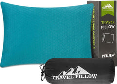 PEUJEW Travel Pillow Breathable Cover Turquoise Blue