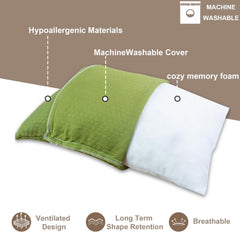 PEUJEW Travel Pillow Breathable Cover Avocado Green