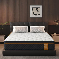Mattress Memory Foam Hybrid Mattress in a Box, Medium Firm and Individually Pocket Springs - Pressure Relief, CertiPUR-US Certified, Motion Isolation