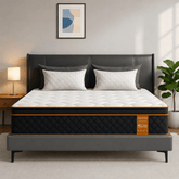 QUXPEA Mattress in a Box, Gel Memory Foam and Pocket Spring, Hybrid Medium Comfort, Pressure Relief & Motion Isolation