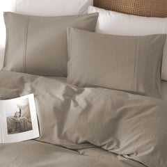100% Linen Duvet Cover, Pure French Flax Linen Duvet Cover - Grey 3 Pieces (1 Duvet Cover 2 Pillowcases)