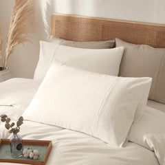 100% Linen Duvet Cover, Pure French Flax Linen Duvet Cover Queen- White 3 Pieces (1 Duvet Cover 2 Pillowcases)