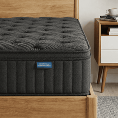 Trujae Mattress in a Box, Gel Memory Foam Hybrid Mattress with Pocket Coils, Medium Firm Comfort, Pressure Relief