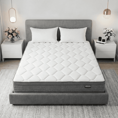 Arienivo Hybrid Mattress in a Box, Cooling Gel Memory Foam and Pocket Coils, Medium Support, Pressure Relief & Motion Isolation for Adult