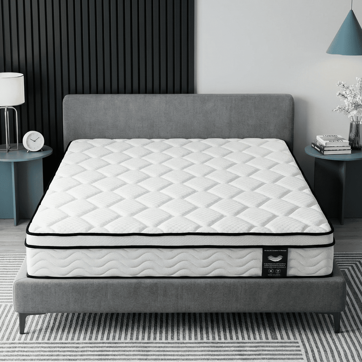 Gravellaire Mattress in a Box, Gel Memory Foam and Pocket Spring Hybrid Mattress, Medium Comfort, Pressure Relief, Adult