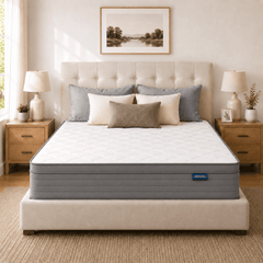 Arienivo Hybrid Mattress in a Box, Cooling Gel Memory Foam and Pocket Coils, Medium Support, Pressure Relief & Motion Isolation for Adult