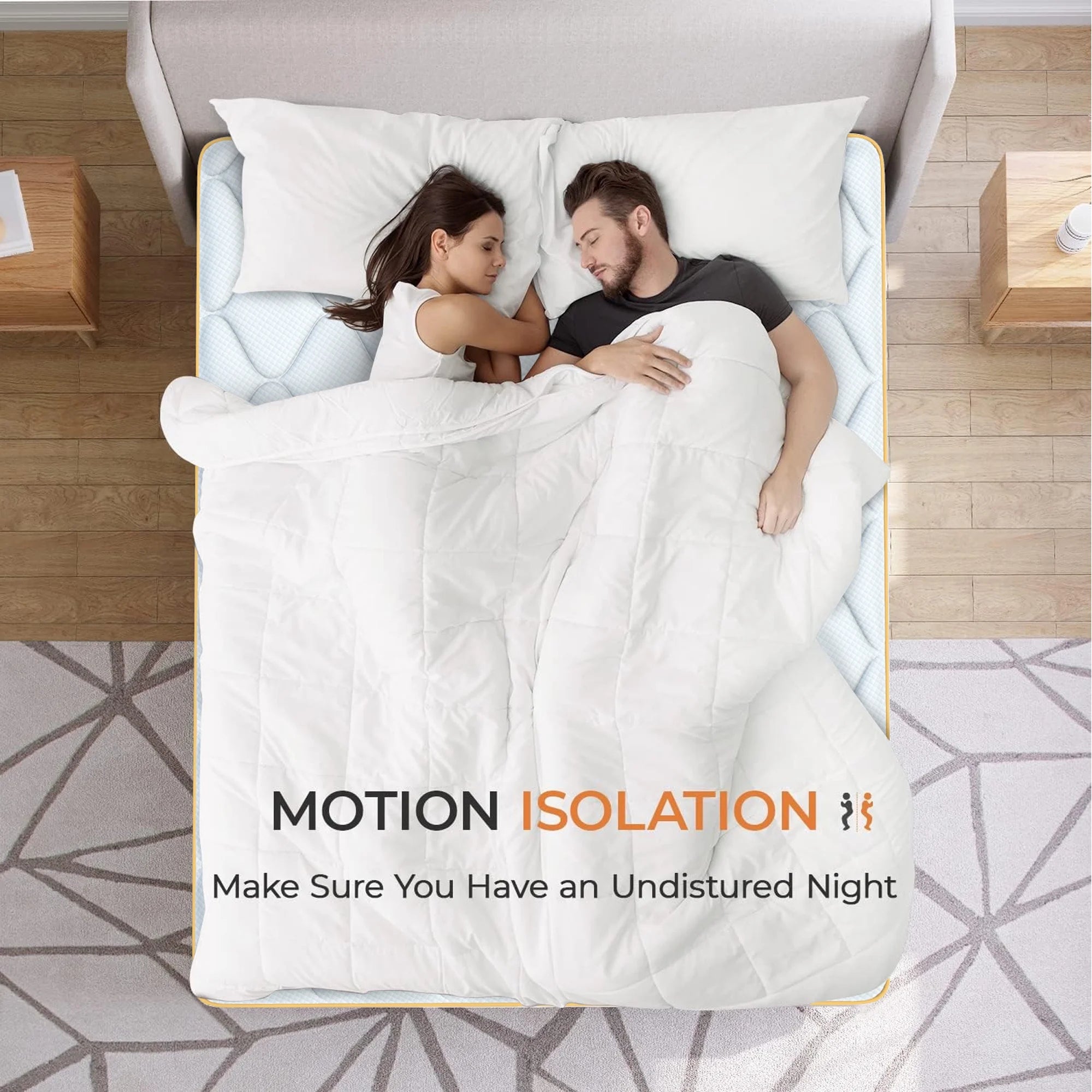 Gibaha Mattress, Hybrid Mattress in a Box, Gel Memory Foam with Pocket Spring, Pressure Relief, Medium Firm
